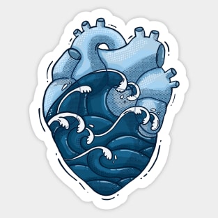 Heart Waves Sticker